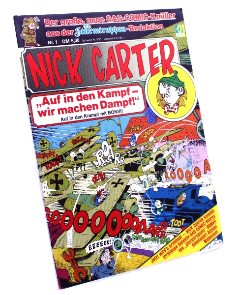 Nick Carter Comic Album Nr. 1 (1985): Auf in den Kampf - wir machen Dampf!